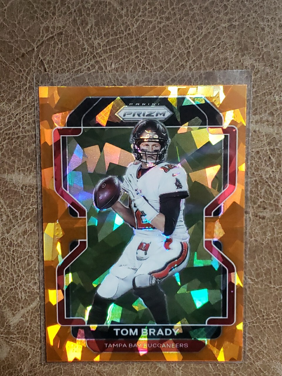 2021 Panini Prizm Tom Brady Orange Cracked Ice Fanatics Exclusive SP #294 -19-