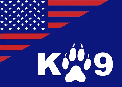 LEETPRINTS K9 USA | Laminated Vinyl Decal Sticker Label