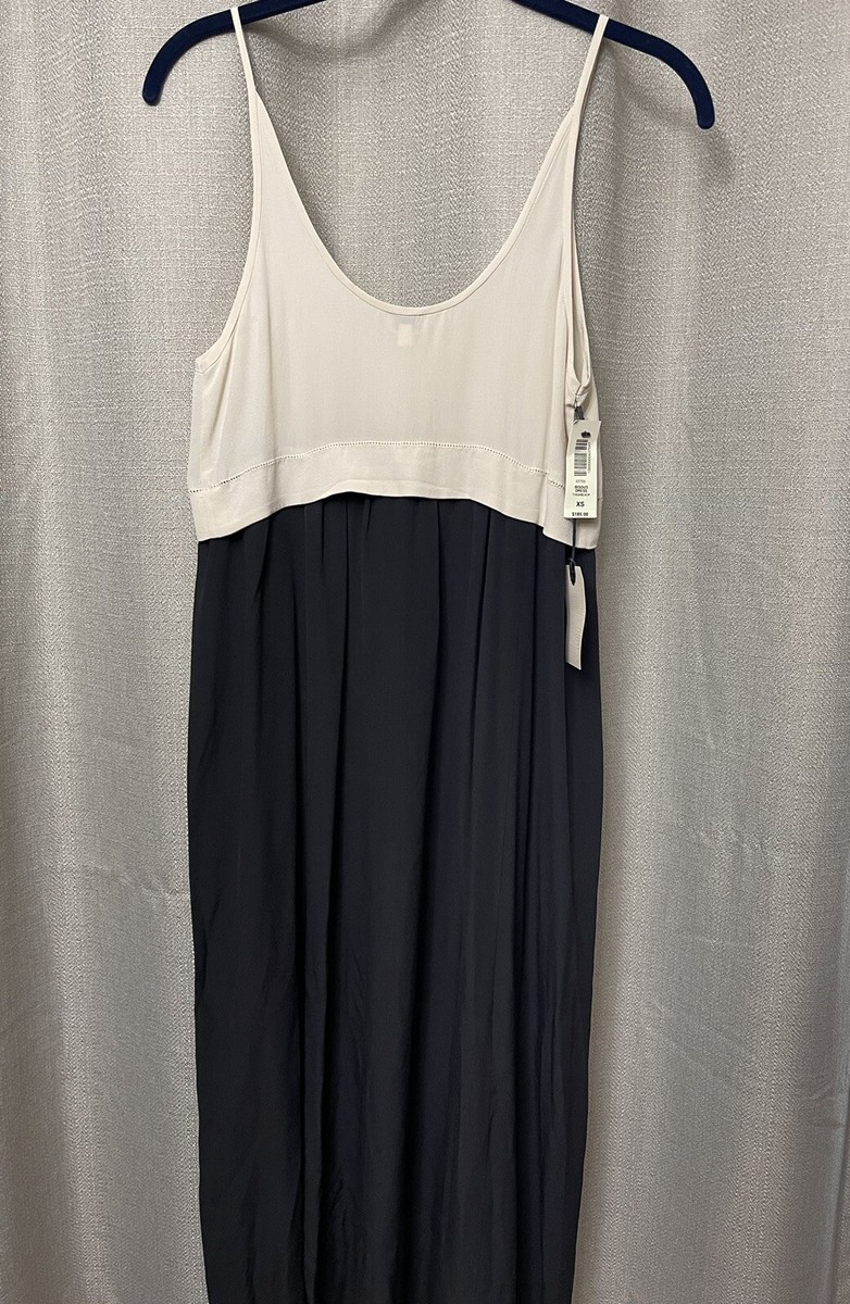 aritzia black and white dress Aritzia Contour Black One Shoulder Double-layer Midi Dress –  famousbrandstrading main image 0