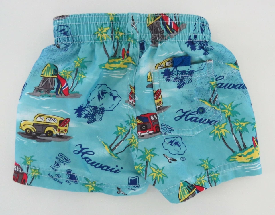 Traje de baño HAWAII para niños 6 meses (Mos) islas hawaianas surf azul Foto 4 de 4