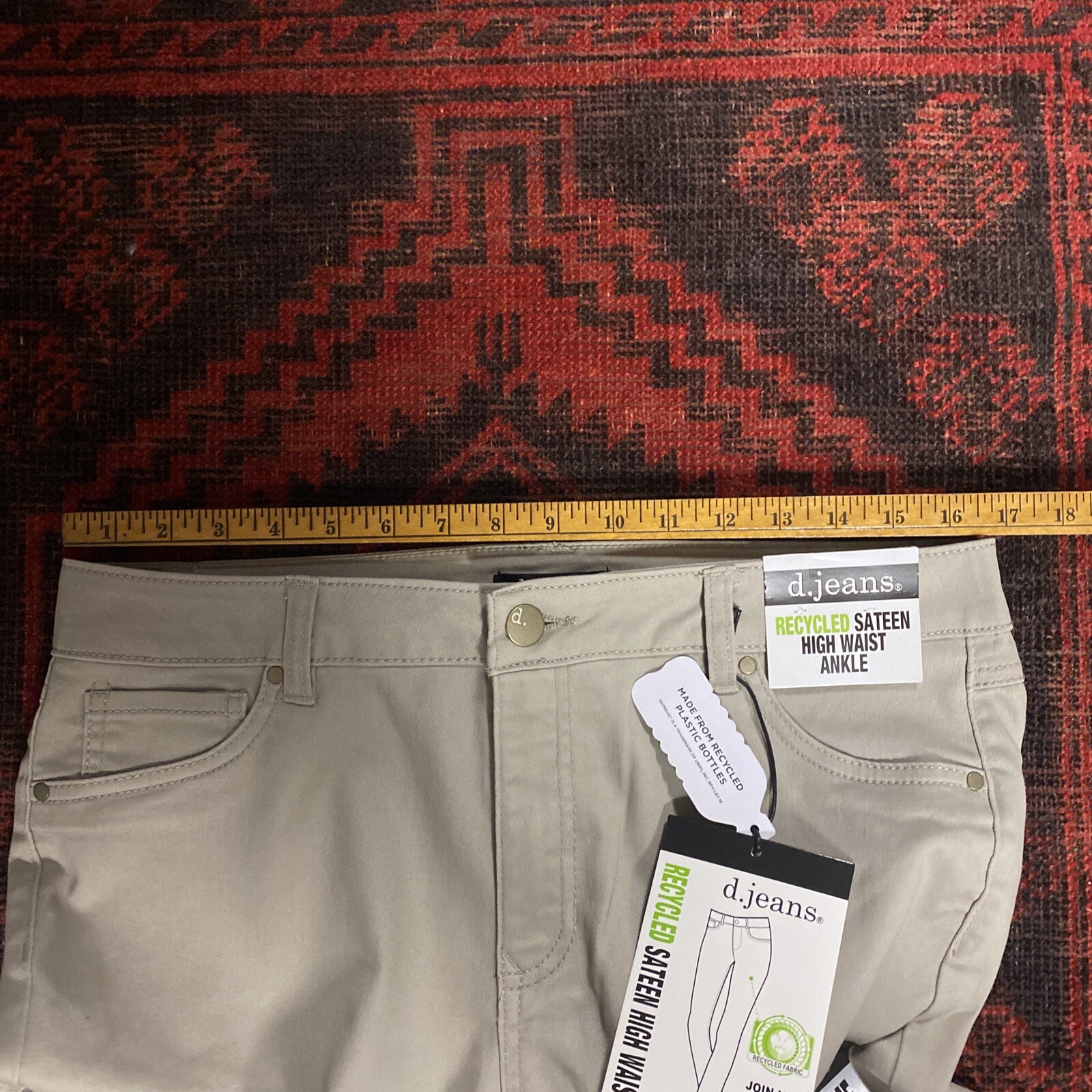 D. Jeans Sateen High Waist Ankle Women Jeans Size 14 Color Oyster eBay