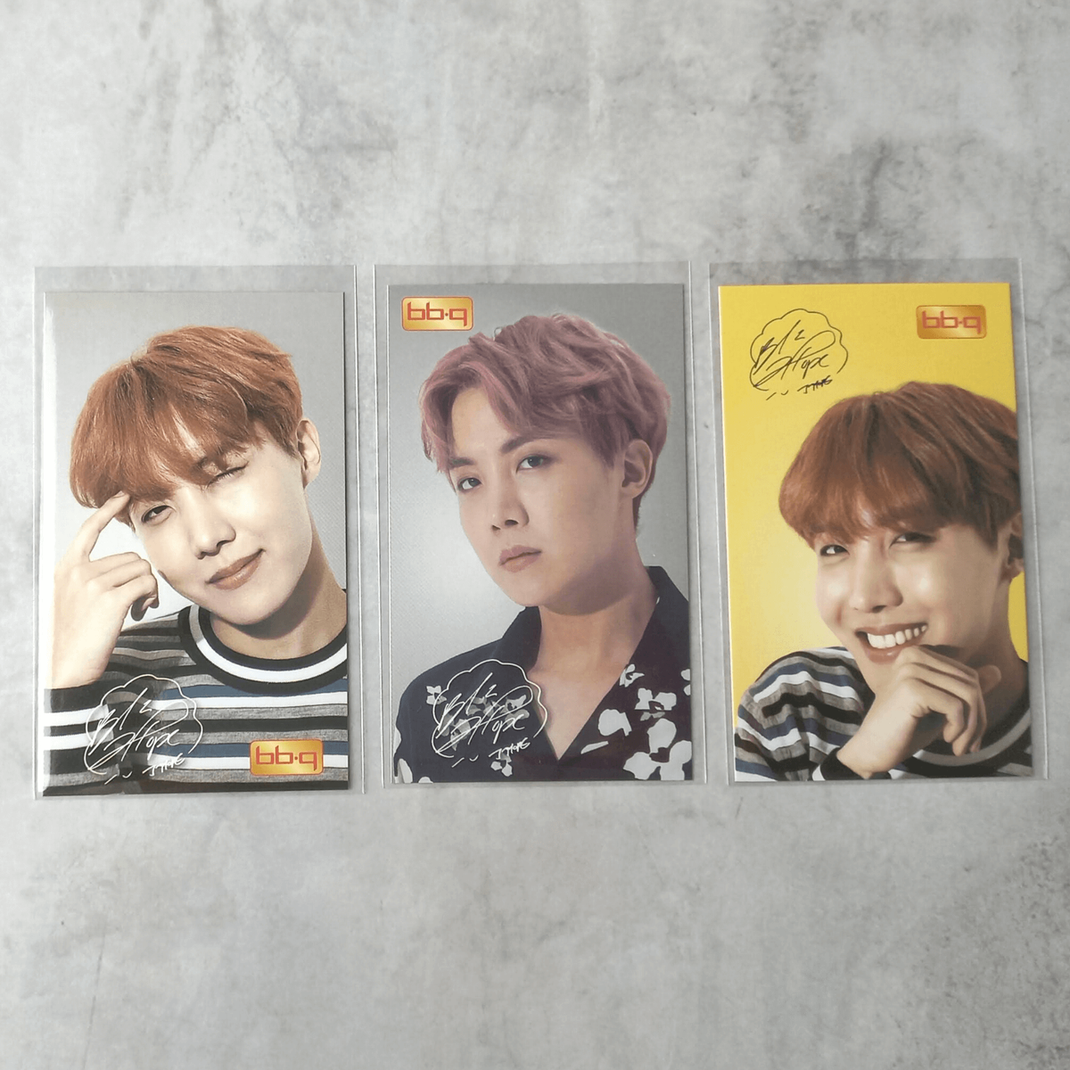 BTS 2016 BBQ Official Photo Card Complete Set - J-Hope Set of 3