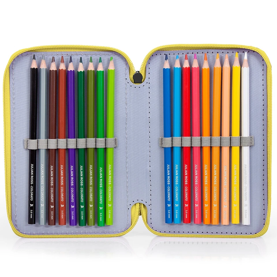 Batman Astuccio 3 scomparti riempito 45 pezzi, Scuola, 3 Zip, QM-43767 - Immagine 3 di 4