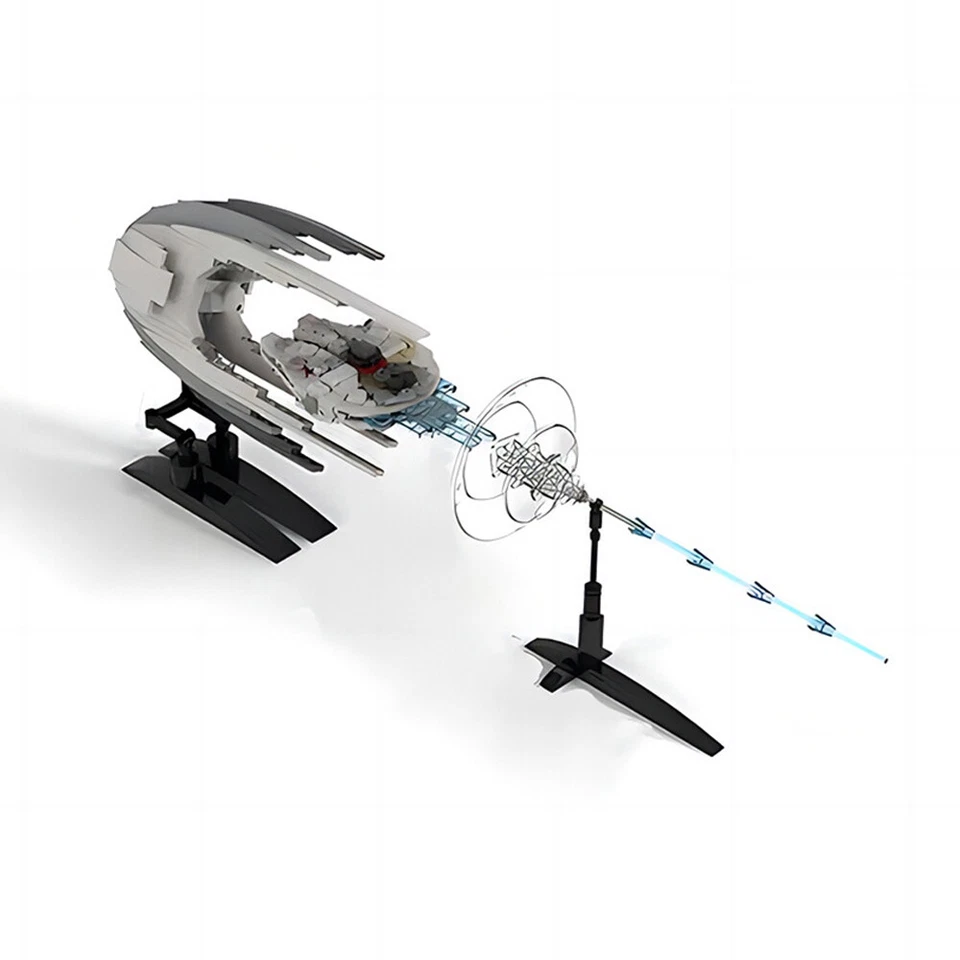 MOC: Movie Scene Diorama with Micro Ship and Hyper Speed Effect 339 Pieces - Image 2 of 4