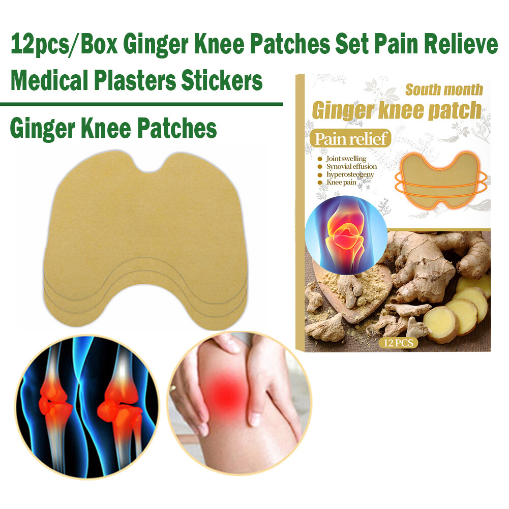 Warm Ginger Knee Patches Set Arthritis Knee Sprains Pain Relieve