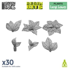 3D printed set - Large Leaves - Resin Sigmar Decor Modelling  Wargames