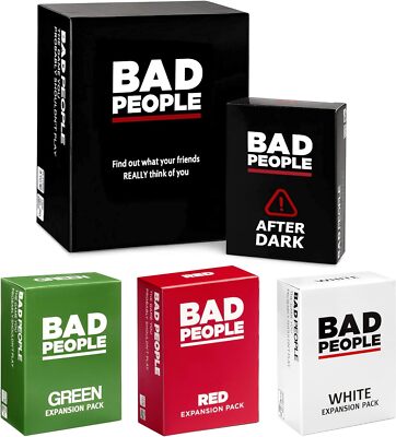 Dyce Games BAD PEOPLE Adult Party Card Game + ALL EXPANSIONS NSFW After Dark Fun