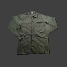 Vintage 1960s OG-107 Type 1 Button Shirt Cotton Size 15.5x33