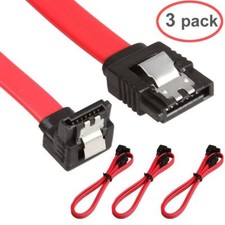 100 Pcs Right Angle SATA Cable Serial ATA Data Lead Locking Latching S-RA 45cm