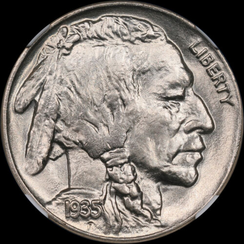 1935 Buffalo Nickel 5c NGC MS67+ CAC - Flashy Luster! - Picture 3 of 5