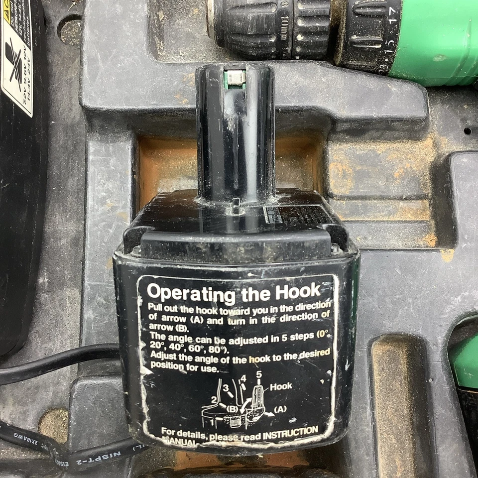 Беспроводная дрель-фонарик Hitachi DS18DVB 1/2 дюйма 18 В зарядное устройство для аккумулятора UB18D ПРОВЕРЕНО - Изображение 4 из 4