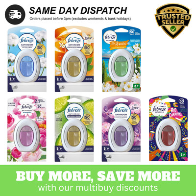 Febreze Bathroom Air Freshener Lasts Up To 50 Days Mix n Match Buy 2 ...