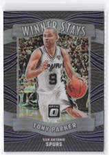 2023-24 Donruss Optic Tony Parker #15 Winner Stays Purple Holo Prizm