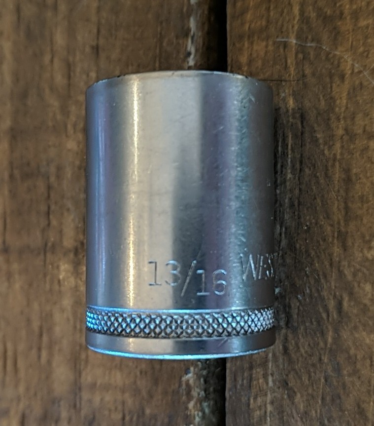 Vintage Westcraft 13/16" 12 Point Chrome Socket 1/2" Drive N Made USA
