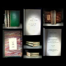 1866 Poetical Works of John Dryden Fine Binding Eton Inscription Easter 1866
