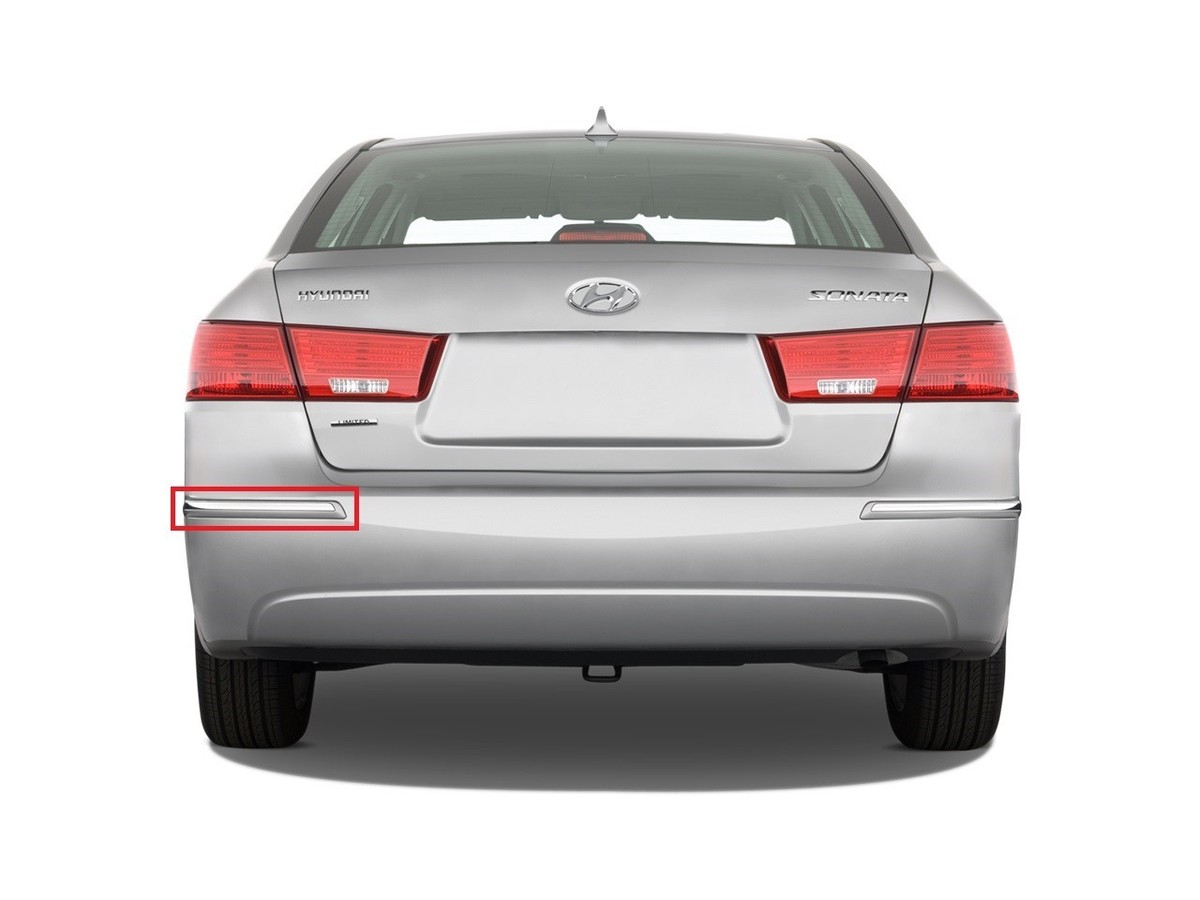 Hyundai OEM 09-10 Sonata Rear Bumper-chrome Strip Left