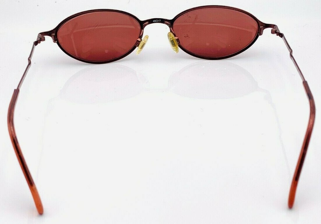 Vintage Kenneth Cole Laser Beam Bronze Metal Oval Sunglasses  display picture 3