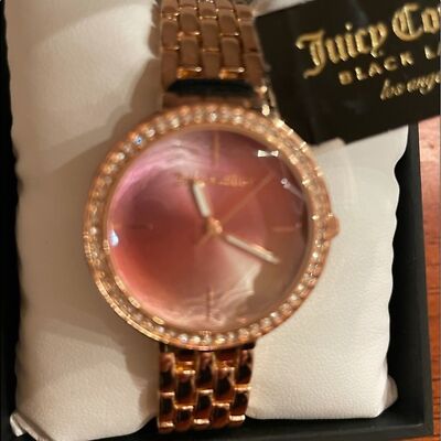 Juicy Couture Black Label Rose Gold Crystal Bezel Round  display picture 2