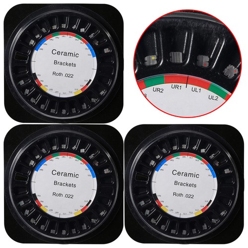 Dental Orthodontic Brackets Ceramic Braces MINI Roth Mini 022 3-4-5 Hooks - Picture 4 of 6