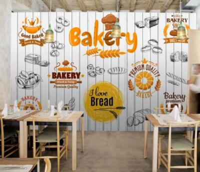 3D Bread Bakery 5397NA Wallpaper Wall Mural Removable Self-adhesive Fay