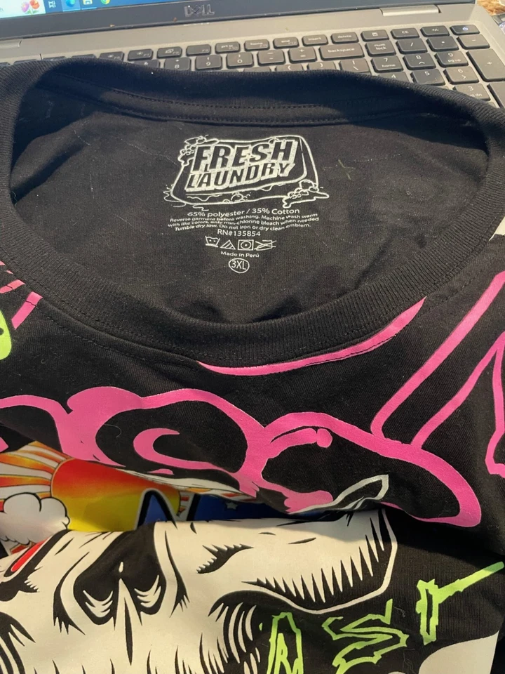 CAMISA PARA HOMBRE FRESH LAUNDRY GRÁFICOS GENIALES CAMISA DE ALTA RESISTENCIA TALLA 3X Foto 3 de 3