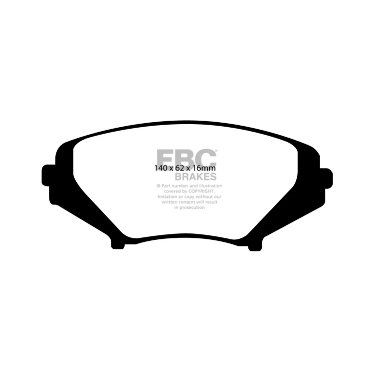 Передние тормозные колодки EBC Yellowstuff 4000 для Mazda RX8 1.3 #DP41665R 2003-2012 годов выпуска - Изображение 4 из 4