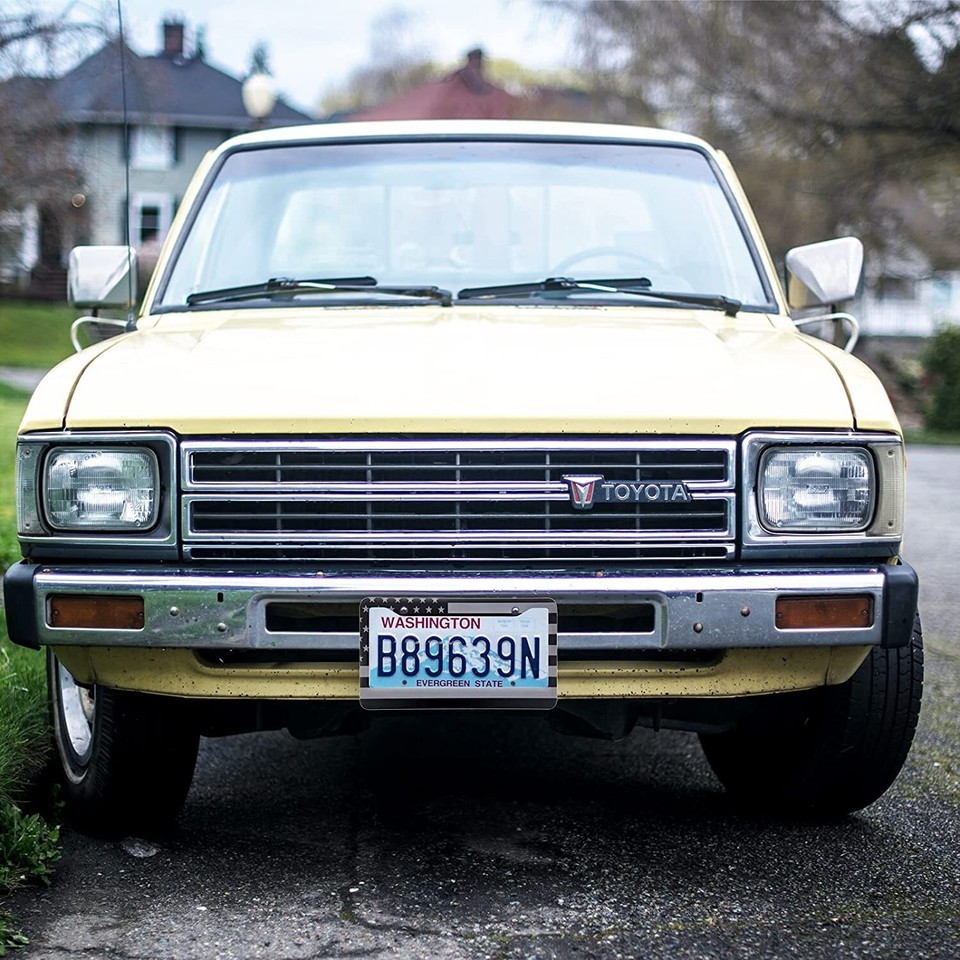 2x Metal For Nissan Accessory US Flag Car License Plate Frame Front