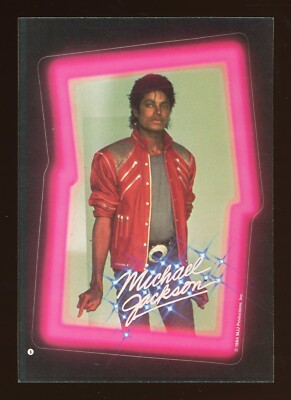 1984 Topps Michael Jackson Super Stickers #3 5x7 Oversized Sticker Card