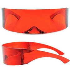 Futuristic Party Novelty Costume Sci-Fi Anime Alien Cosplay Wrap Red Sunglasses
