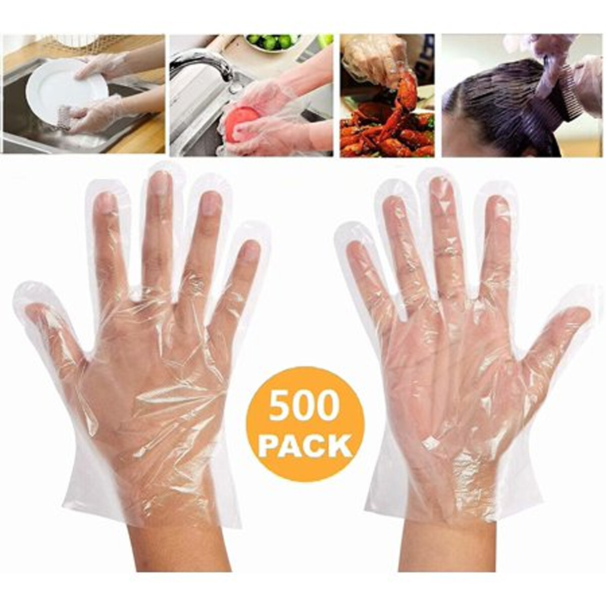 plastic food prep gloves