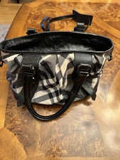 BURBERRY NOVA CHECK TOTE NYLON BAG LINING ADJ. STRAP AUTH.  ITEFFSRL814FIR