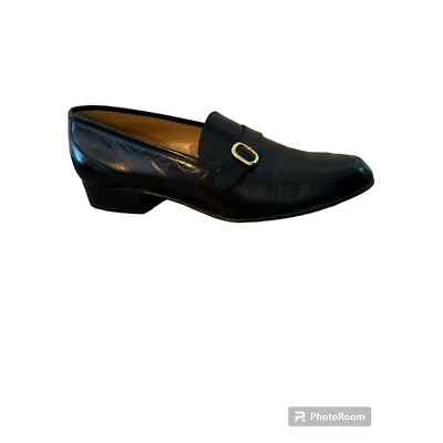 YANKO BLACK LEATHER BUCKLE LOAFERS SZ 10 RT $525 | eBay display picture 1