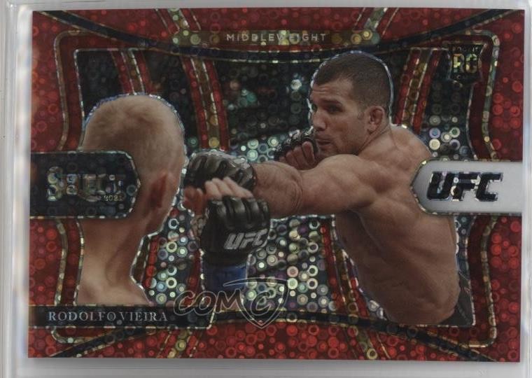 2021 Panini Select UFC Premier Level Red Disco Prizm 32/199 Rodolfo Vieira 2q0