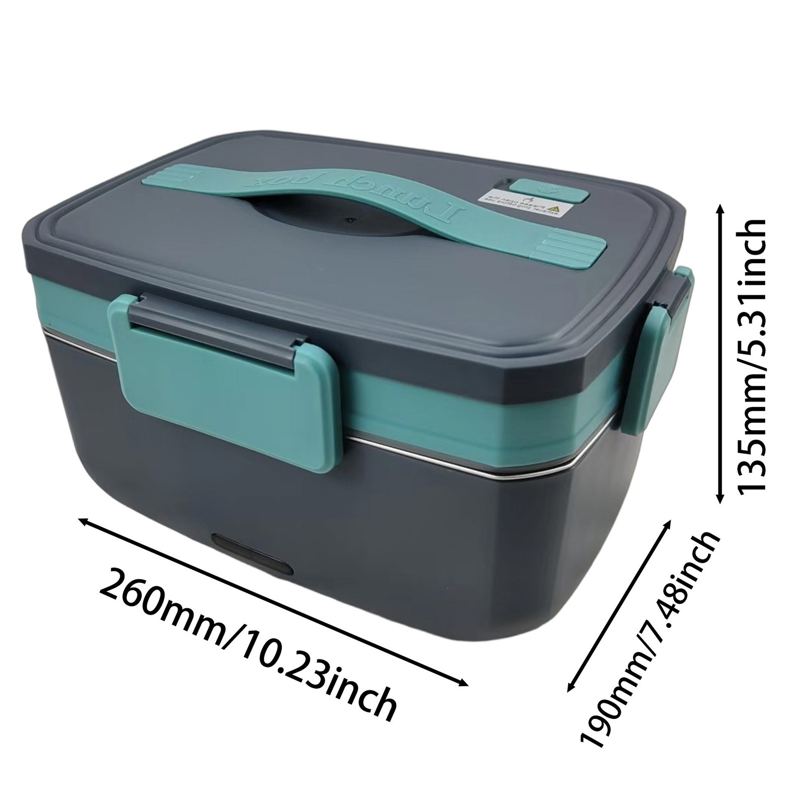12V/24V Electric Heating Lunch Box Portable Bento Travel Food Heater Car Plug US
