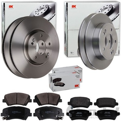 NK BREMSSCHEIBEN + BELÄGE VORNE+HINTEN passend für KIA CEED JD Limo Kombi Coupe