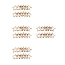 100Pcs Smooth Natural Wood Star Cutouts for DIY Christmas Art Decor