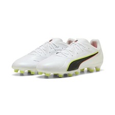 Puma King 20 Pro HG/AG Soccer Cleats Puma White 108462-01 Men's tom12
