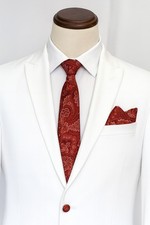 Neck Tie Pocket Square Cuff Links for men Silk Fabric