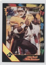 1991 Wild Card Draft 5 Stripe Jake Reed #141 Rookie RC f7f. rookie card picture