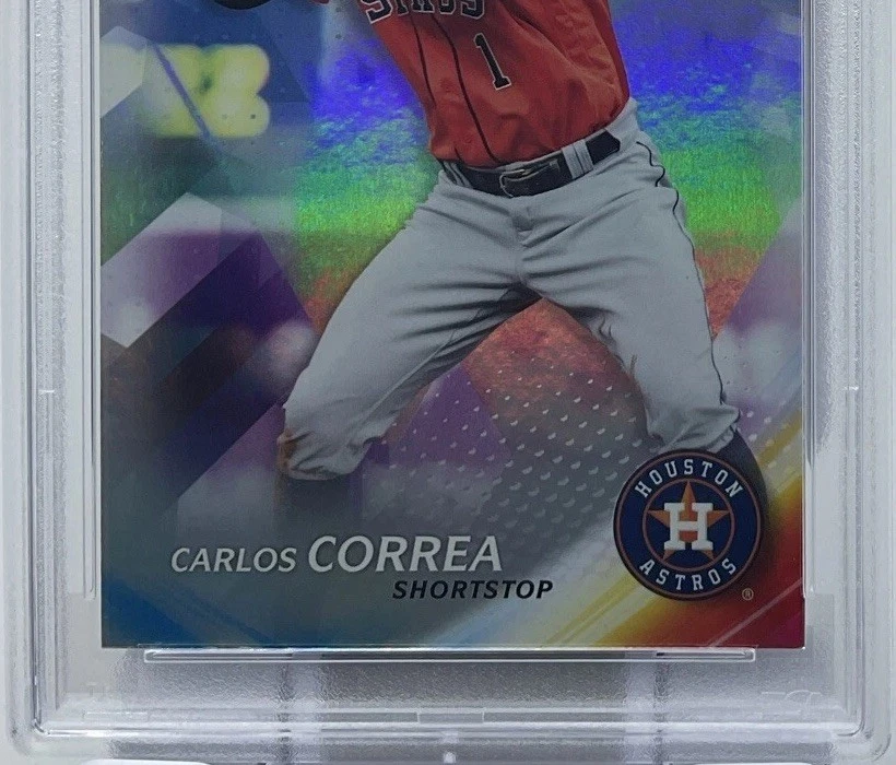Carlos Correa PSA 9 - 2017 Bowman Platinum “Platinum Glove”  -Astros Homecoming - Image 3 of 4
