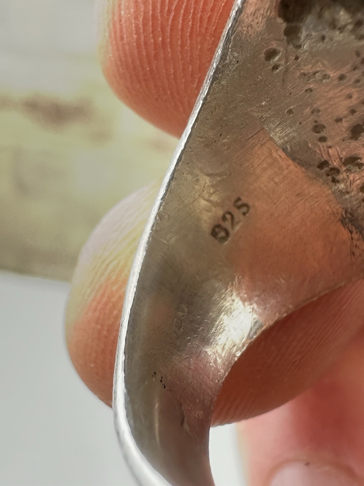 Solid Sterling Silver Skull Ring A & A Hallmarked… - image 5