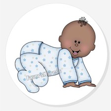 BLUE BOY BABY SHOWER SCRAPBOOK ENVELOPE SEALS STICKERS LABELS FOR FAVORS
