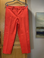 Loft Curvy Rivera Slim Crop orange/red | Size 6 | Tropical, Casual, Dress Pant,