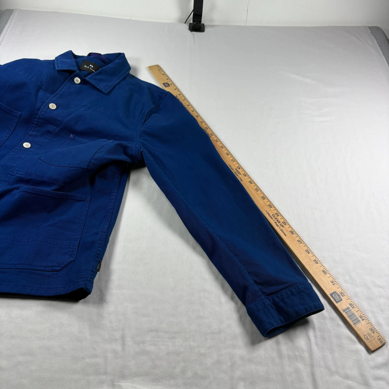 Paul Smith Chore Jacket Mens XL Blue Button Up Collared Trucker Coat  image 5