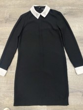 Victoria Beckham For Target Women’XS Black Dress White Bunny Rabbit Collar