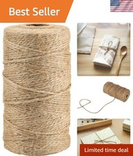 Strong Natural Jute Twine 656 Feet - Perfect for Hanging, Crafts, and Garden Use