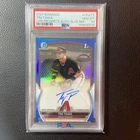 2023 Bowman Tim Tawa 1st Bowman Chrome Blue Refractor Auto /150 PSA 10