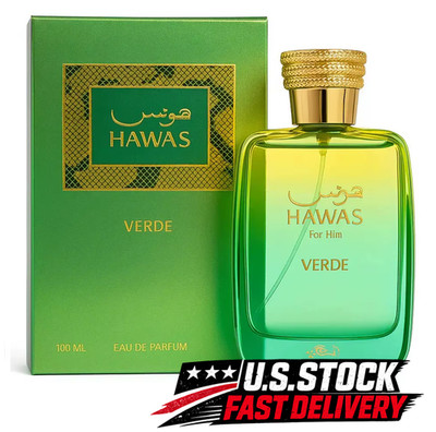 Rasasi Hawas Verde EDP 3.4oz 100ml Men Long Lasting Cologne Spray