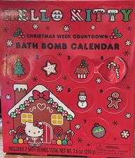 HELLO KITTY CHRISTMAS WEEK COUNTDOWN 7 DAY BATH BOMB CALENDAR NEW