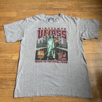 Vintage 90s UMass Amherst Shirt Minutemen Basketball NCAA Final Four Size Large